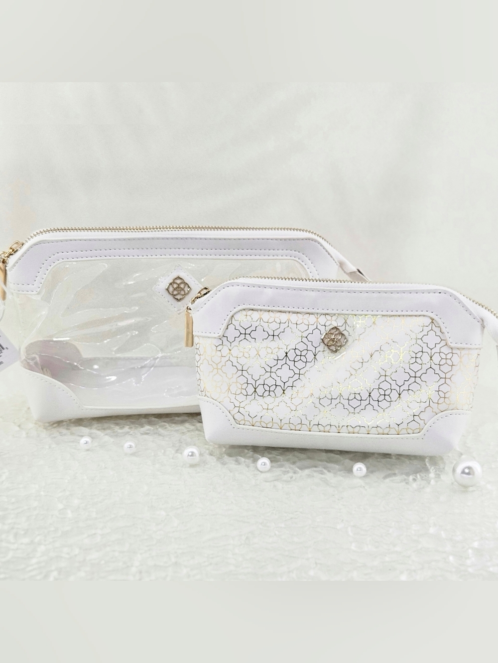 Kendra Scott Cosmetic Bags Pouches Gold Makeup Bag Travel Vacation Classic Gifts